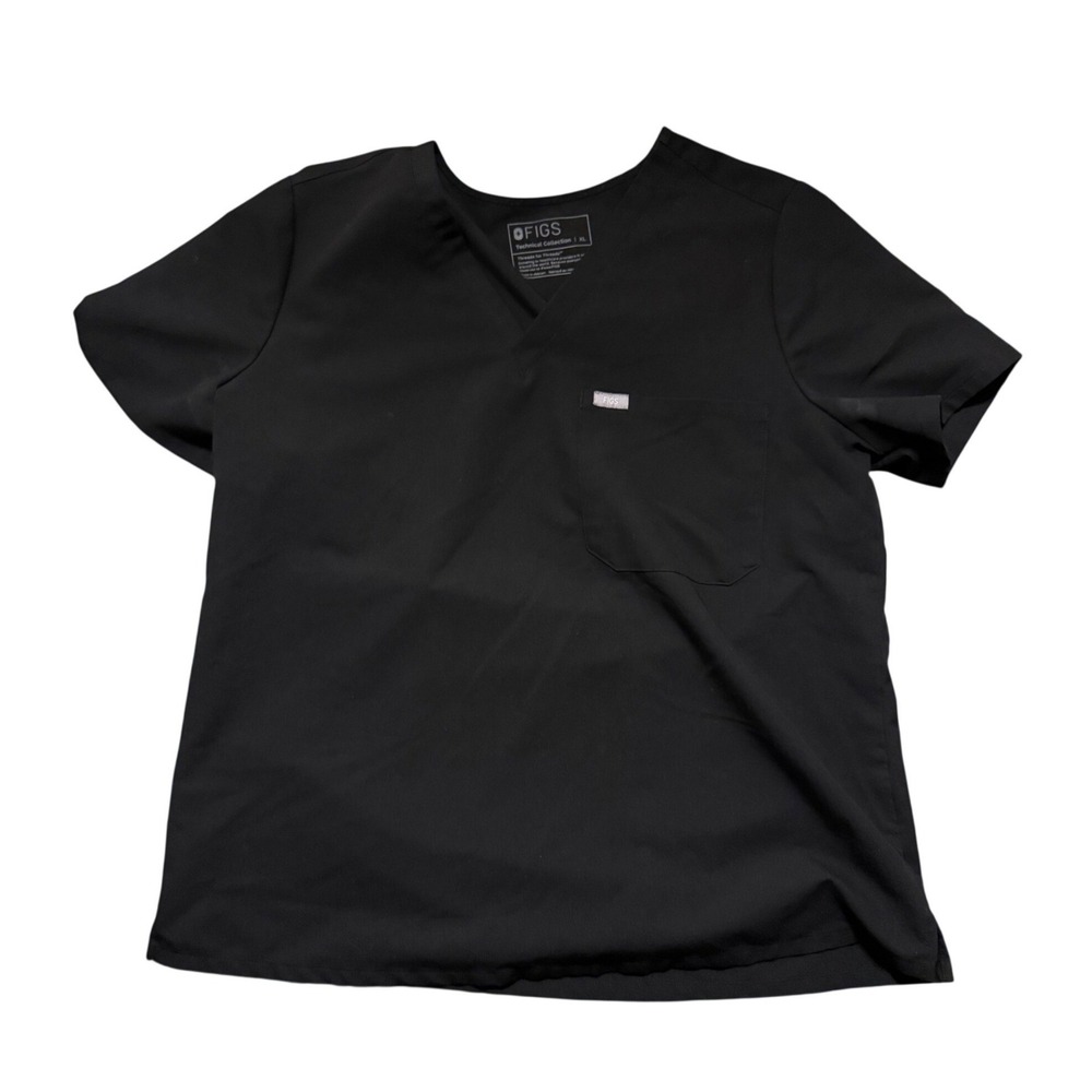 FIGS Leon One-Pocket Scrub Top Technical Collection Black XL Mens Healthcare